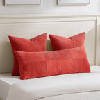 Fancy Homi 2 Packs Red Decorative Throw Pillow Covers 22x22 Inch - Image 5