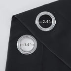 Black Thermal Blackout Curtains/52 x 45 Inch/Set of 2 Panels Room Darkening - Image 6