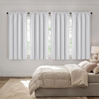 MIULEE Greyish White Blackout Curtains 4 Panels Set 72 Inch Length Bedroom | - Image 2