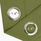 Blackout Curtains 52 x 120 Inch Long Olive Green Curtains Set of 2 Panels Room - Image 5