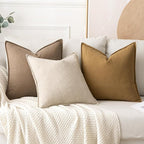 MIULEE Decorative Linen Euro Sham Pillow Covers 26x26 Mustard Yellow | Boho - Image 4