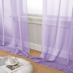 Extra Long Sheer Lavender Curtains - Image 7