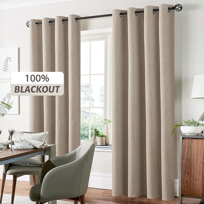 Yakamok Natural Linen Textured Curtains 84 Inches Long - Image 7