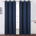 Blackout Curtains 42 x 84 inch/Navy Curtains Set of 2 Panels/Thermal Insulated by Lemomo