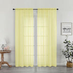 Sheer Curtains 78 Inches Long 2 Panels Set by OWENIE