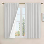 Light Grey Linen 100% Blackout Window Curtains by LAMIT