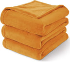 BEDELITE Fleece Blanket Soft Fall Queen Bed Blanket Burnt Orange 90"x90" | - Image 7