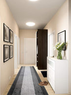 26 Ft Gray Extra Long Hallway Runner Rug, Non Slip Washable, Pet Friendly | - Image 3