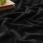 BEDELITE Fleece Blanket Soft Plush Queen Size Bed Blanket Black 90"x90" | Ultra - Image 4