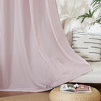 NICETOWN Blush Pink Linen Curtains - Image 7