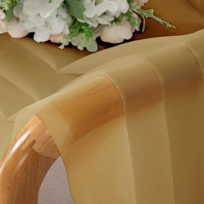 Chyhomenyc Sheer Valances for Windows 2 Pack, Small Window Curtains for Living - Image 7