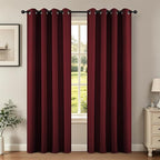 Joydeco Blackout Curtains for Bedroom 84 Inch Drapes 2 Panels Burgundy | by JOYDECO