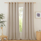 NICETOWN Rustic Linen 132 inch Long Curtains by NICETOWN