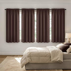 MIULEE Dark Brown Blackout Curtains 4 Panels Set 72 Inch Length Bedroom | by MIULEE