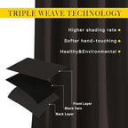 NICETOWN Room Darkening 118 inch Long Curtains, Grommet Thermal Drapes Weighted - Image 3