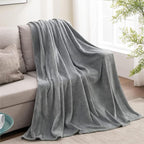 BEDELITE Fleece Blanket Soft Plush Twin Size Blanket Grey 60"x80" | Ultra Soft - Image 9