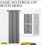 NICETOWN Silver Grey Room Darkening Curtain Panels 96" Long - Image 6