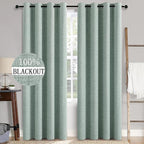 MIULEE 100% Blackout Linen Curtains by MIULEE