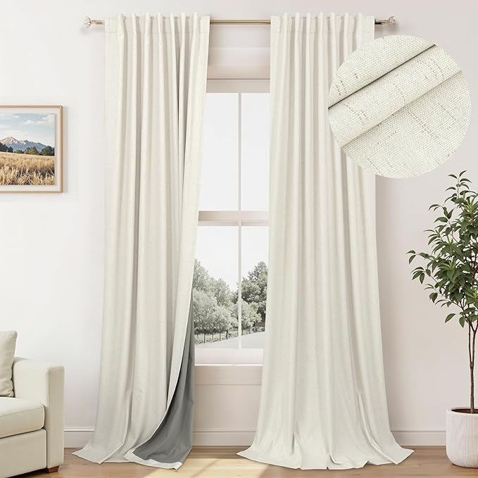100 Percent Blackout Sliding Glass Door Curtains 120 Inches Long 2 Panels 10 by Pitalk