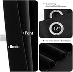 MIULEE Blackout Curtains for Bedroom 2 Panels 40 x 90 Inch Long Black | Thermal - Image 4