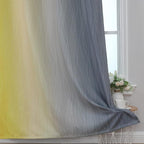 Yellow and Grey Ombre Blackout Curtains - Image 6