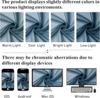 Dusty Blue Sheer Curtains 90 Inches Long 2 Panels, Light Filtering Breathable - Image 8