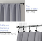 Simplebrand Ava Silver Grey Blackout Curtains - Image 3