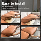 ANARACHON Leather Look Couch Cushion Covers Sofa Seat Slipcovers Sets Couches - Image 7