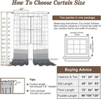 Chyhomenyc Lilac Sheer Curtains 120 Inches Long - Image 3
