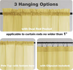 Chyhomenyc Mustard Yellow Sheer Curtains 72 Inches Long, Light Filtering Window - Image 2