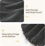 2 Pieces Sectional Couch Covers L Shaped Cover XXXL Charcoal Gray | Thick - Image 7