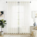 SpaceDresser Check Sheer Curtains 96 Inches Long by SpaceDresser