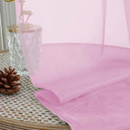 Pink Sheer Curtains 120 Inches Long 2 Panels Set, Airy Lightweight Sheer Pink - Image 6