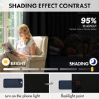MIULEE Set of 4 Black 45 Inch Short Blackout Kitchen Window Curtains | Bedroom - Image 4