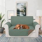 Reversible 45" Small Loveseat Sofa Covers, Friendly Furniture Protector - Image 2