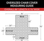 Easy-Going Reversible Couch Cover, Oversized Chair, Peacockblue/Beige | Machine - Image 6