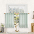 Short Window Linen Curtains 36 Inch Length 2 Panels, 34x36 Inch | Kitchen by LAMIT