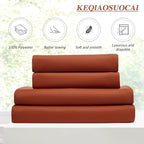 Burnt Orange Blackout Pleated Curtains Short 2 Panels Set 45 Inch Length - Image 5