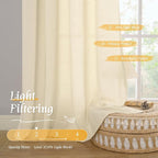 Light Filtering 72 Inch Linen Curtains - Image 4