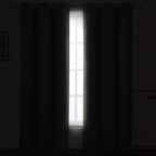Grey Thermal Blackout Curtains/38 x 84 Inch/Set of 2 Panels Room Darkening - Image 3