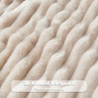 NEWCOSPLAY Fleece Ribbed Cozy King Blanket - Image 5