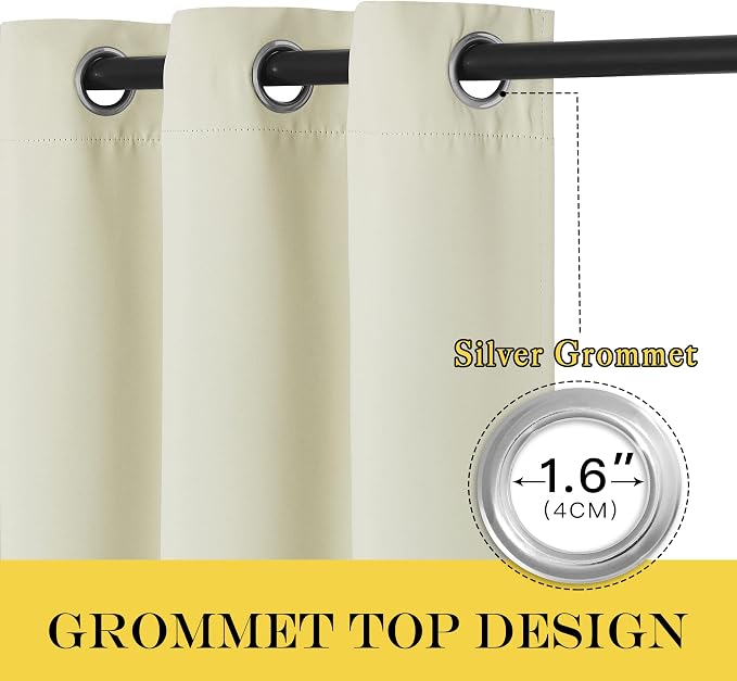 NICETOWN Blackout Bedroom Curtain 78 inches Length - Image 2