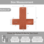 Orange Quilted TV Recliner Covers, Waterproof Medium Recliner Chair Covers - Image 7