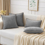 MIULEE Decorative Couch Throw Pillow Covers 20x20 Inch Dark Gray 2 Pack | - Image 5