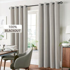 Yakamok Oatmeal Linen Textured Curtains 84 Inches Long - Image 7
