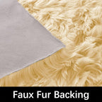 Latepis Yellow Runner 2x6 Fluffy Rug Faux Sheepskin Fur Rug - Image 3