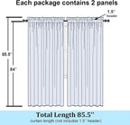 Simplebrand Black Sheer Curtains 84 Inches Long, Light Filtering Rod Pocket - Image 4