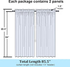Simplebrand Burgundy Red Sheer Curtains 84 Inches Long, Light Filtering Rod - Image 2