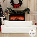 Easy-Going Stretch 4 Seater Oversized Sofa Couch Cover Cream | 1-Piece Extra - Image 3