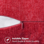 MIULEE Decorative Couch Throw Pillow Covers 20x20 Inch Red 2 Pack | Summer - Image 3